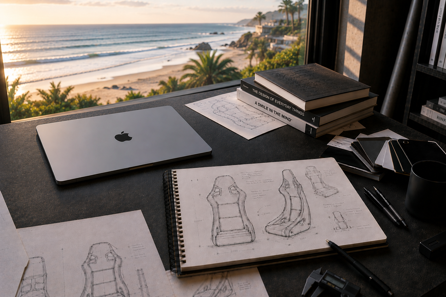 A sketch on a designer's desk